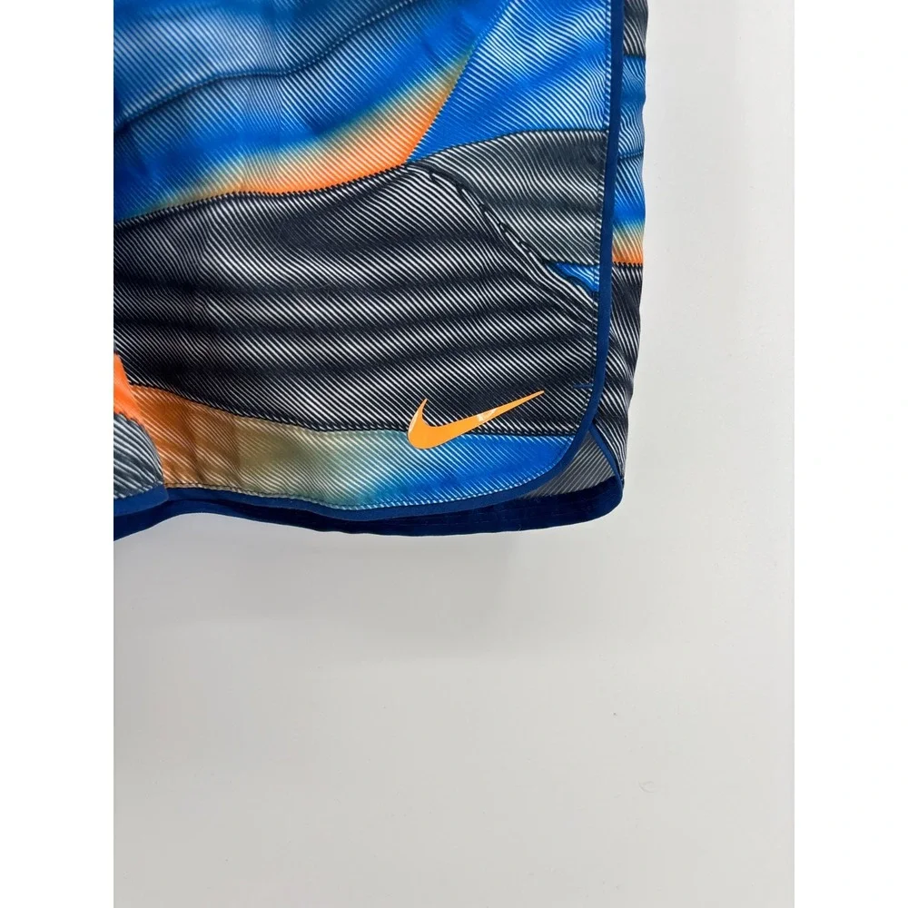 Nike Swim Board Shorts Mens Multicolor Geometric Drawstring Surfing Beach L
